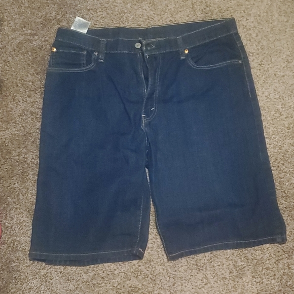 Mens Levi blue Jean shorts sz 36 - Picture 1 of 2